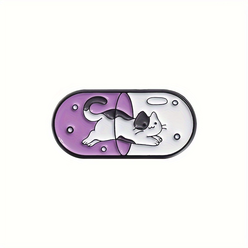 Creative Happy Capsule Medical Pin, Funny Expression Brooch