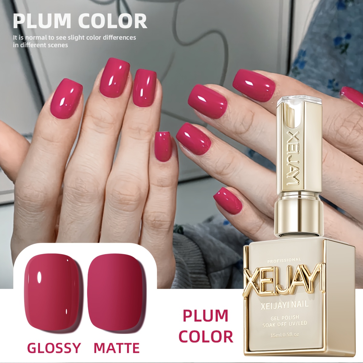 TEMU 15ml Of Gel Nail Polish Suitable For Soaking, Designed For Led Use. Ideal For Women, This Nail Art Tool Is Perfect For For Home And Salon Use,