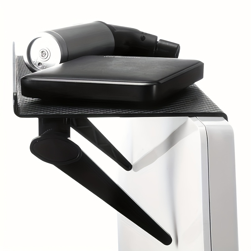 1 件碳纖維電視機架，無線路由器和有線電視機上盒支架，免鑽孔的收納整理架，節省空間，適用於客廳家用電腦雜物，塑膠製，安裝簡便，角度可調整 商品详情 8