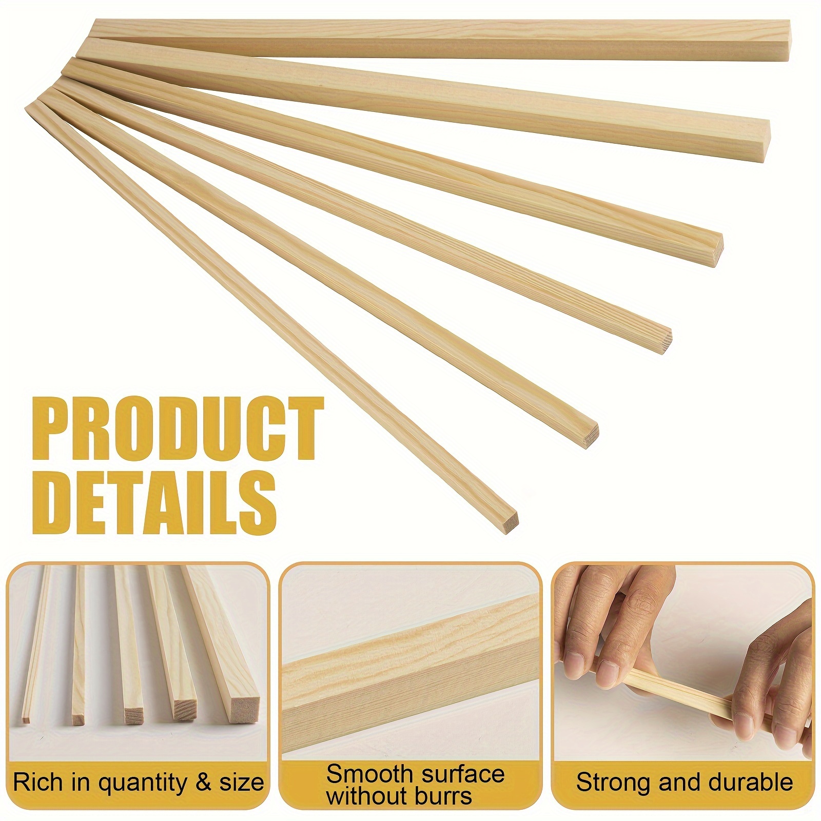 Pottery Tools Rolling Pin Guides Mud Sticks 5 Size Wooden Set Polymer Clay Thickness Guide