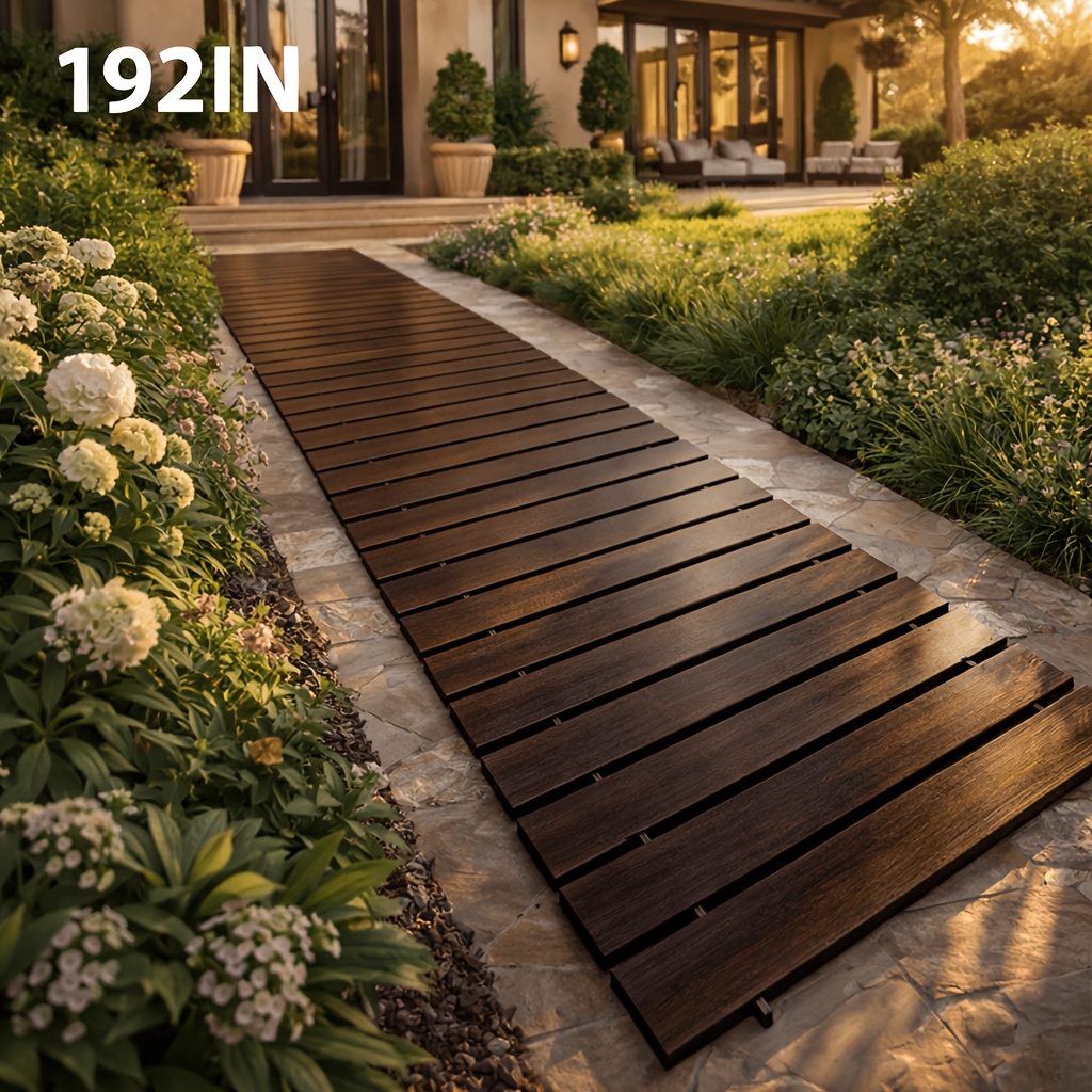 durable and   wooden pathway for lawn garden   landscape border for   flower beds and greenhouses   in lengths from 36 to 192 inches