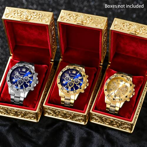 1 stuks luxe heren quartz horloge - verstelbare band, ronde wijzerplaat, quartz uurwerk - voor dagelijkse en formele gelegenheden polshorloge - verjaardagscadeau, , afstudeercadeau - , modieus en , voor feestjes