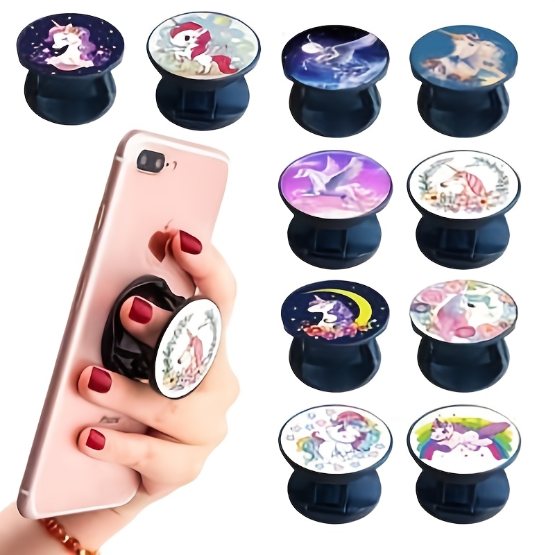 Image of 10pcs Foldable Cellphone Holders Round Shape Phone Grip, Phone Grip Holder Phone Finger Stand For Smartphones And Tablets