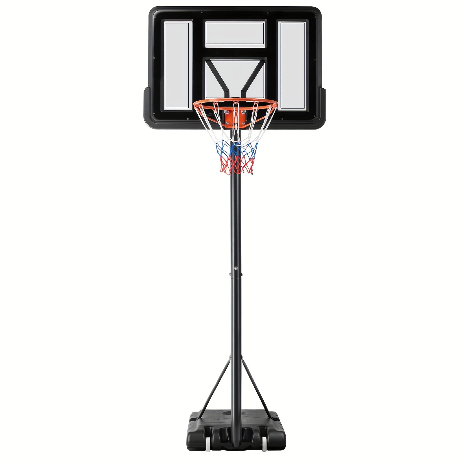 

Basketball Hoop Outdoor 4.2-10ft Adjustable Height, Portable Basketball Hoop Goal Court System For Kids/adults, 44 Inch Shatterproof Backboard, Shock Absorbent Rim, Fillable Base 2 Wheels