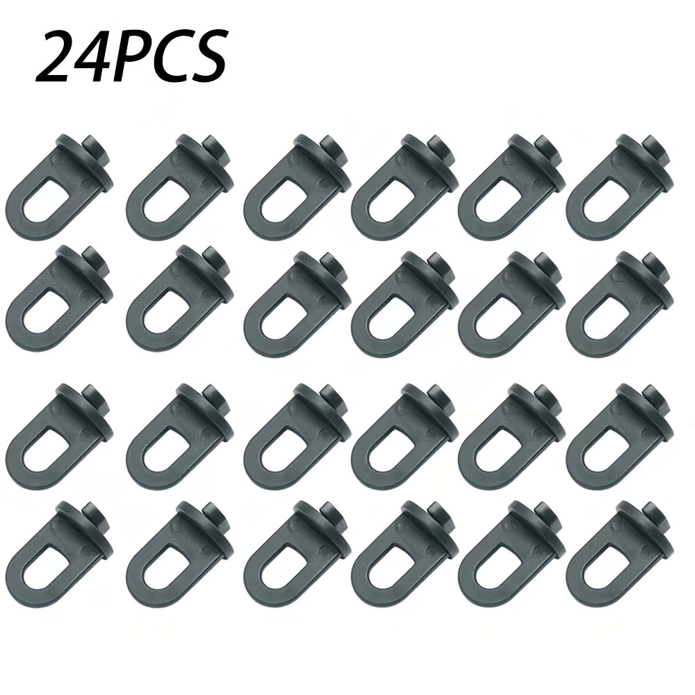 Image of 12/24pcs Greenhouse Plant Clips, Plant Hooks And Hangers, Unique-shaped Plastic Fixing Tools, Suitable For Outdoor Gardening, Home And Camping Drying Hooks