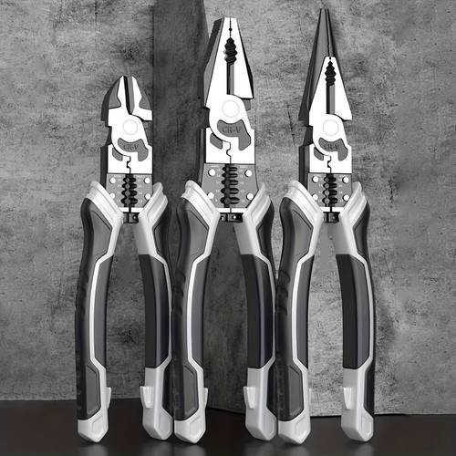 super alloy universal needle nose pliers wire cutters wire stripper electrician metalworking professional tool