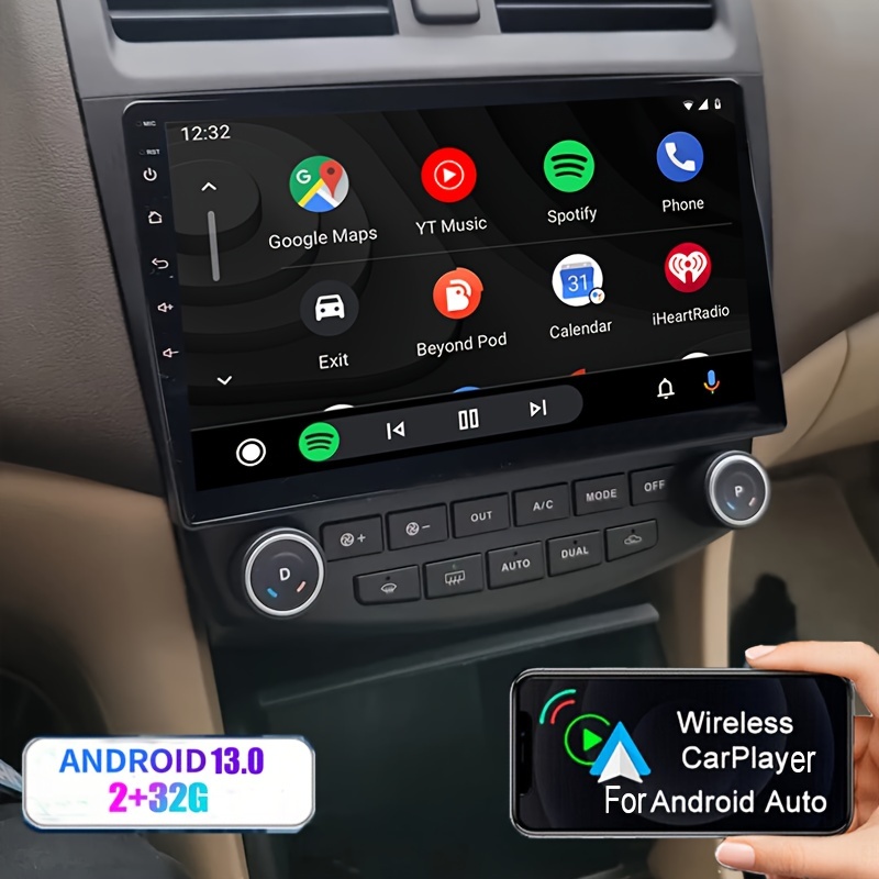 

For Honda For Accord 2003-2007 10'' Android 13.0 Car Stereo Radio Gps - High-speed 2gb Ram 32gb Rom - Touchscreen Car Player With Wireless, Wi-fi, And Rear View Camera Input