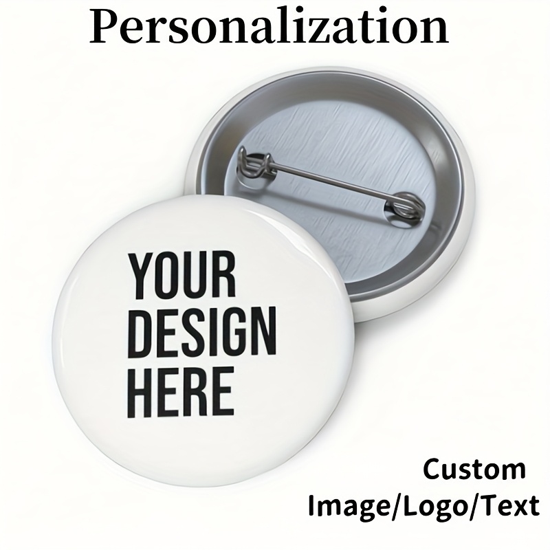 TEMU Spille personalizzate, badge con logo, adatte per borse, , abbigliamento, divise da lavoro, badge fai-da-te, targhette identificative, unisex,