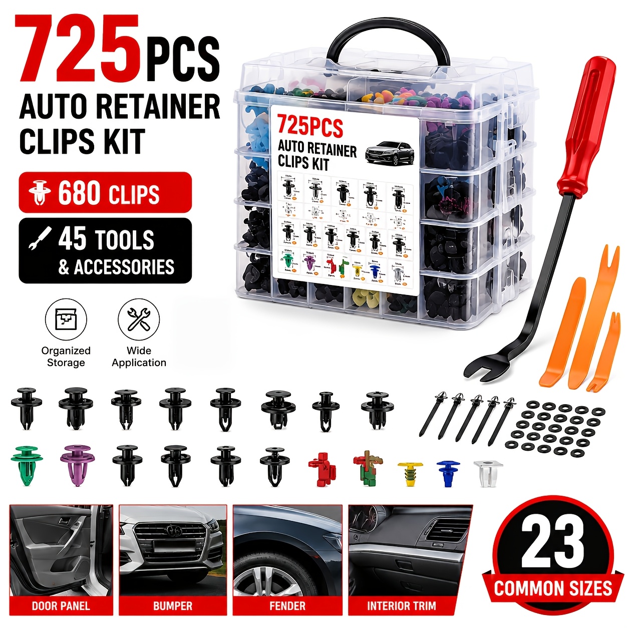 car clips and fasteners sold on Temu United States