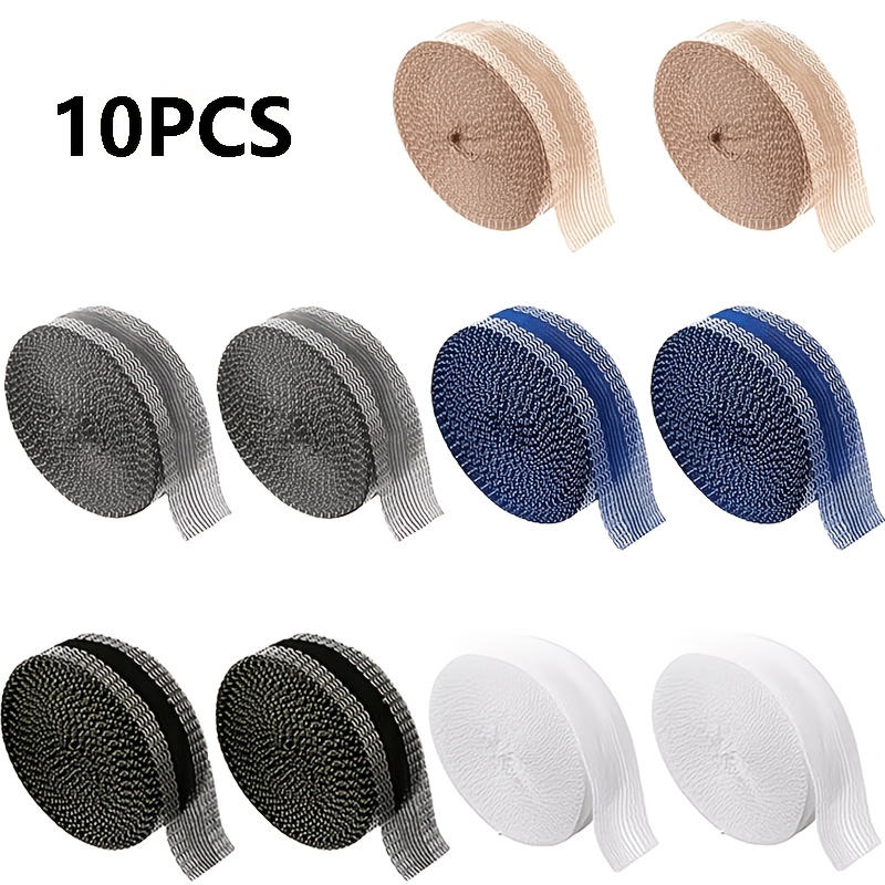 TEMU A Set Of 10 Seamless Self-adhesive Fabric Hem Tape Patches, Ideal For Pants, Jeans, And Trousers—easy To Apply For Hemming. This Durable Garment