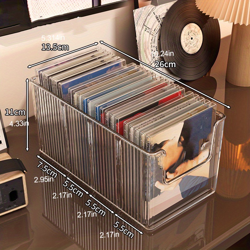 Image of Cd Rack, Desktop Cd, Vinyl Record, Magnetic Tape Display, Storage Rack, Collection And Storage, Album Storage Box
