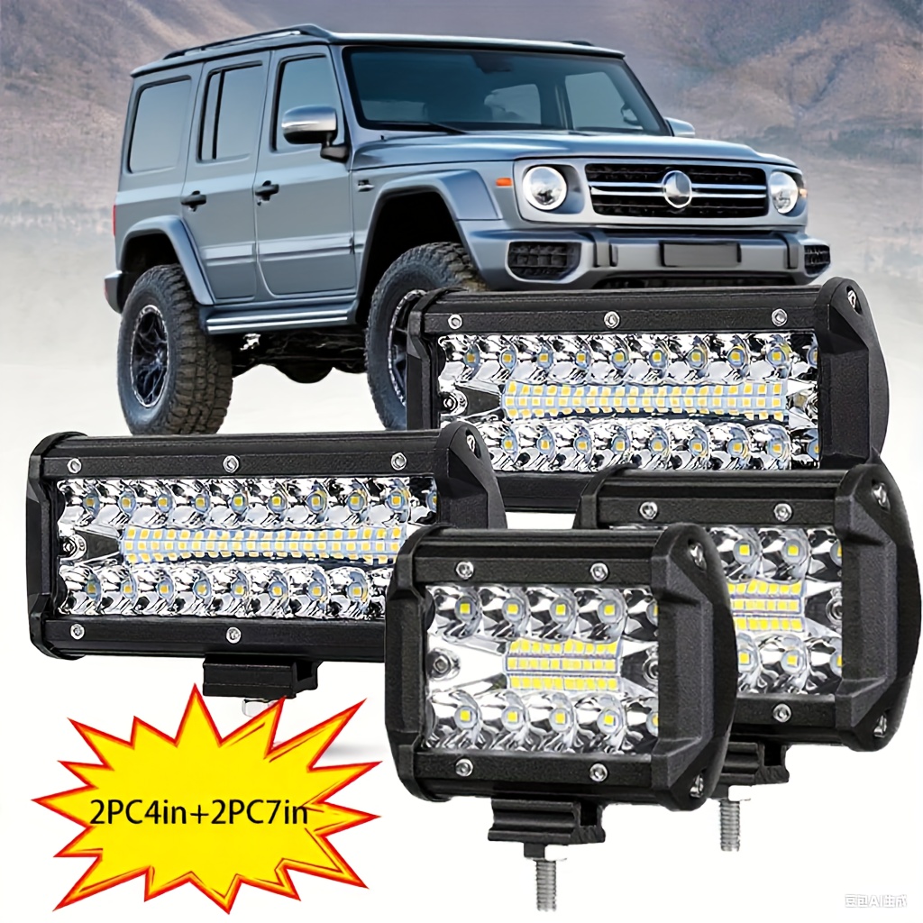 4inch 18W 1260LM Double Row Spot LED Pods (2 Pairs