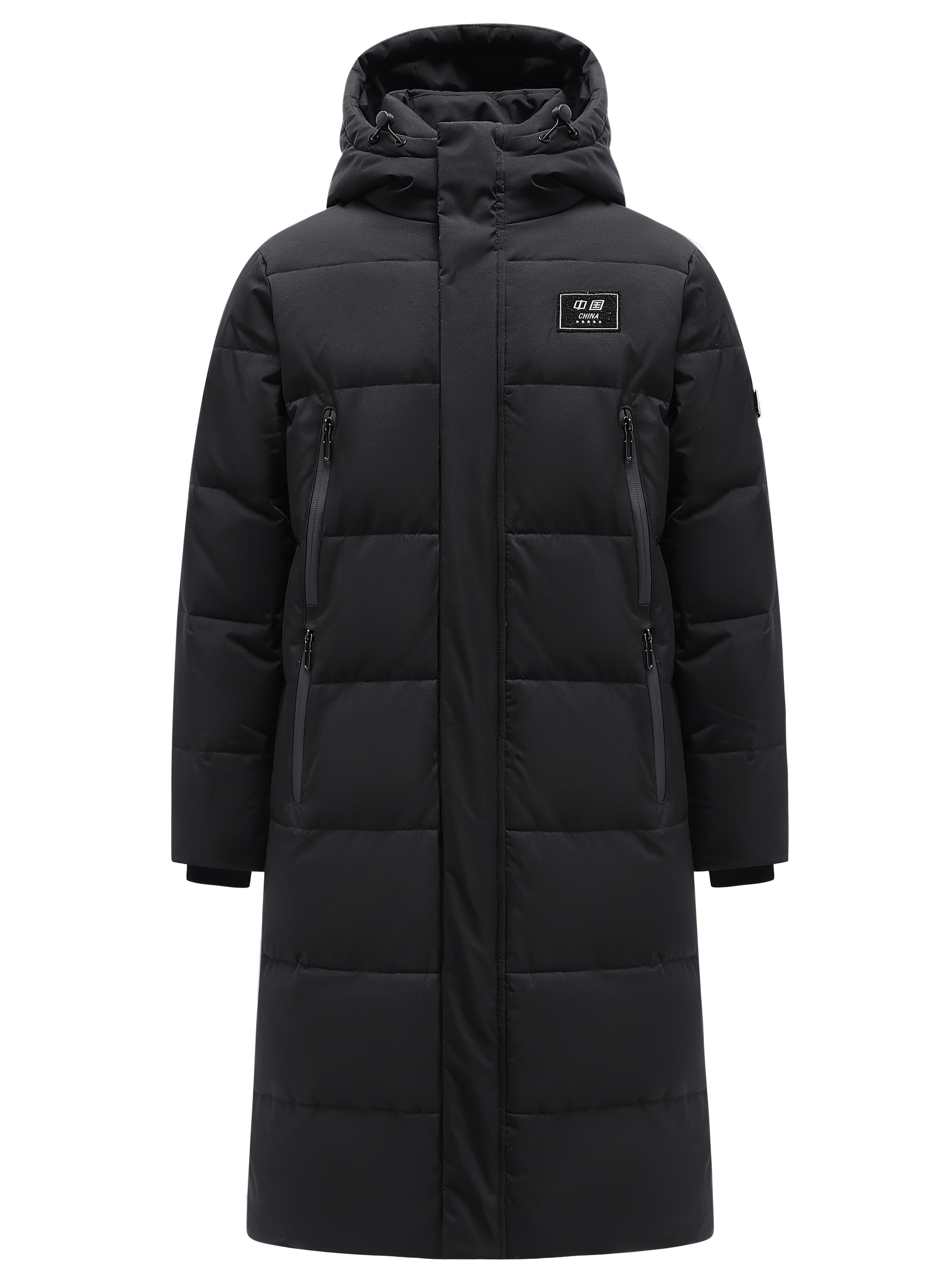long down jacket   winter mens down jacket versatile and trendy casual jacket sporty and warm hooded jacket style fluffy and warm for winter outdoor activities suitable for snowy trips thickened down coat multiple zippers