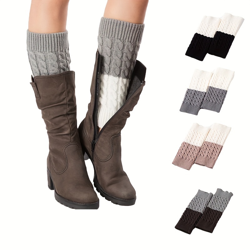 

's Knit Cable Knee- , 1 , , , No-dry , Knee- Boot Cuffs, Fashionable Ankle Warmers