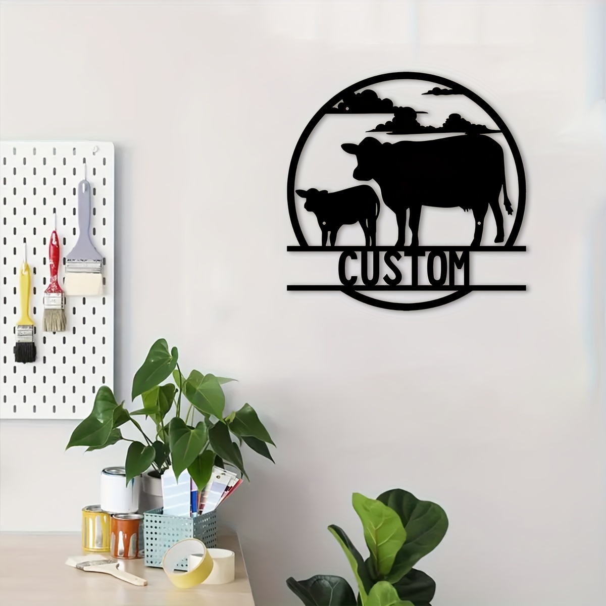 

[customization]1pc, Custom Metal Sign, Indoor And Outdoor Wall Sign, Home Decor, Personalized Gifts, Personalized Family Name, Rustic Home Decor, Gifts For Him Or Her, Cattle