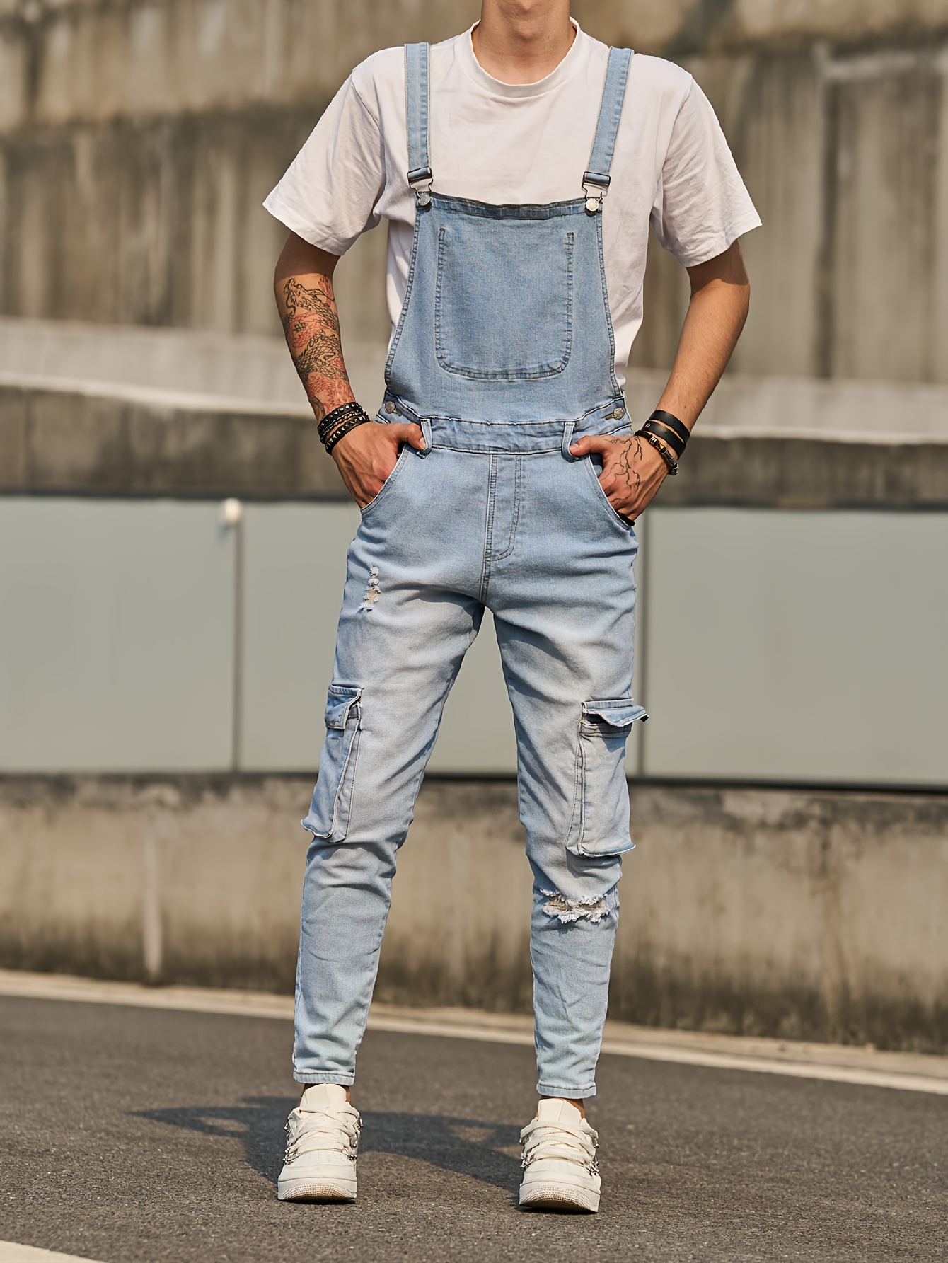 Outfit Overoles De Mezclilla Para Hombres Mezclilla Moda Overol