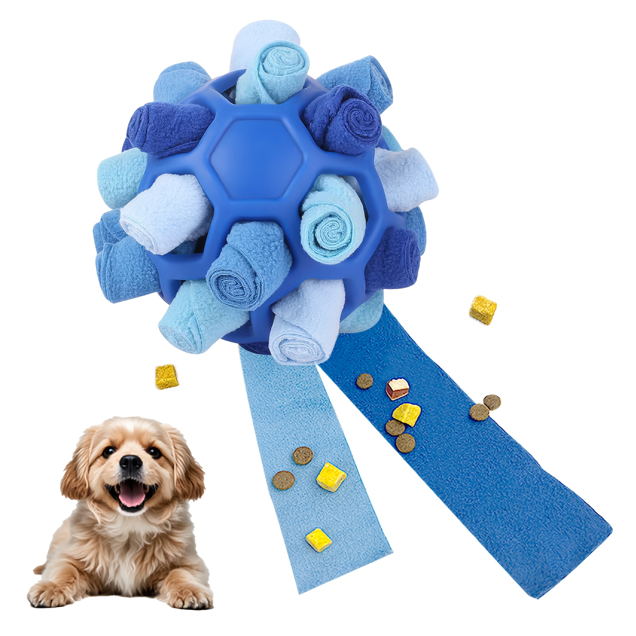 snuffle ball dog toys, interactive le toys, dog puzzle toys, durable hide  and seek puppy toys, slower food training pet snuffle mat, relieve boredom  ball for small medium dogs - pet supplies -
