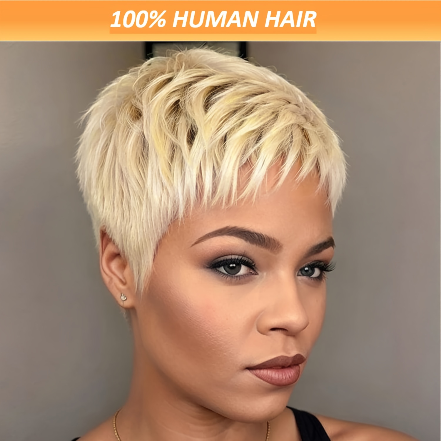 

Blonde Cut Wig Human Hair Short Wig For Women 613 Short Wig Glueless Wig 150% Density