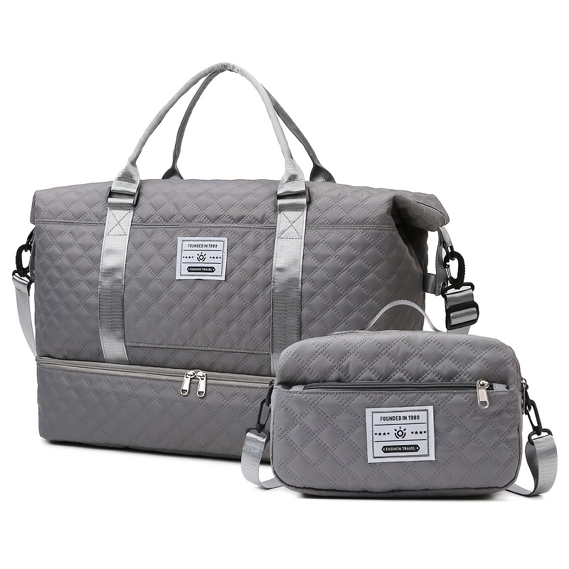 TEMU 2pcs Set Luggage Storage Bags, Lightweight And Foldable, Expandable, Portable Travel Weekend And Overnight Bag, Weekend Bag, Hospital Bag,