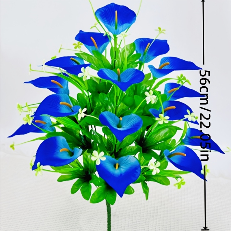 2 Large Artificial Calla Lily Flowers - Realistic Maintenance-free Plastic Wedding & Event Bouquet, / Lilies Suitable For Home, Valentine'/mother' Day Decor - Decorations (no Container Included)