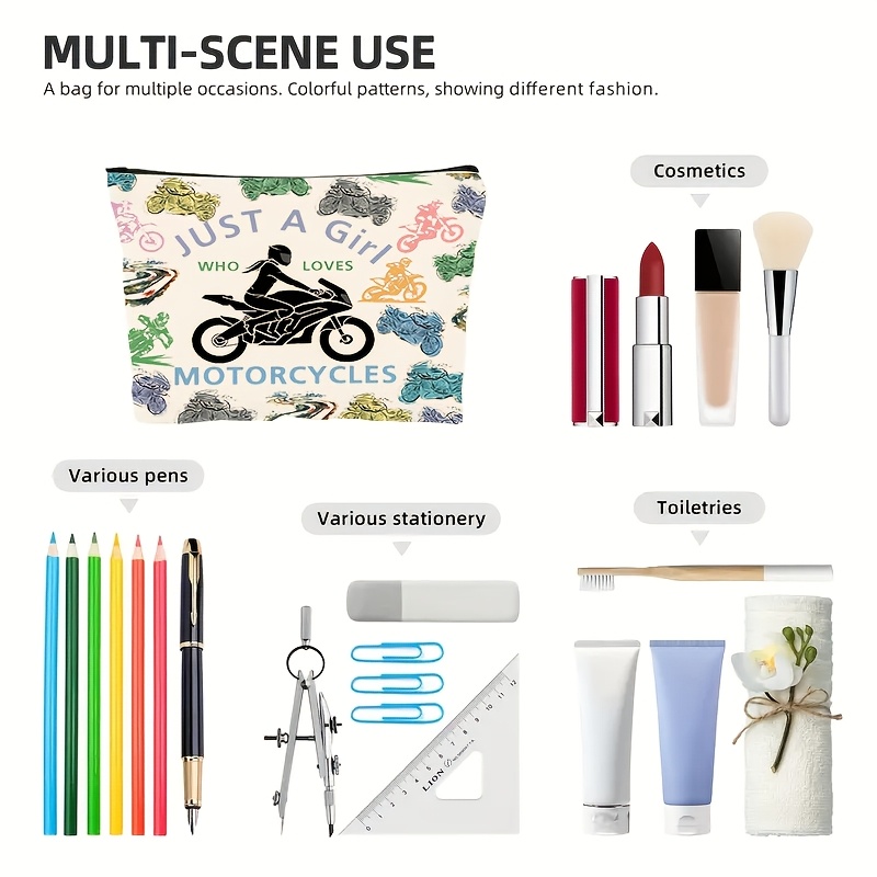 Canvas Cosmetic Travel Bag With Zipper, Toiletry Bag, Pencil Pouch, Organizer Bag, Women's Handheld Storage Bag, Gift For , Teachers, And More, Exquisite Gift