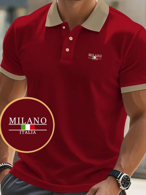 camisa de golf casual para hombre f2602-p125# - manga corta , con estampado de , cuello abotonado, cómoda camiseta elástica adecuada para actividades business casual , ideal para deportes o tenis