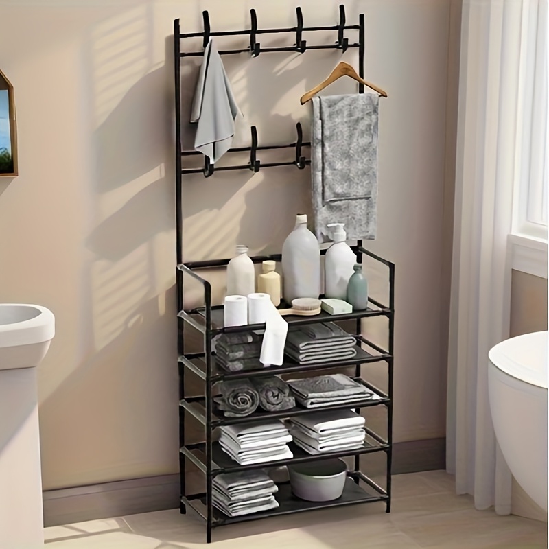 TEMU Solution de rangement multifonctionnelle avec une largeur de 23.62", à 5 niveaux pour chapeaux et chaussures - Structure métallique robuste