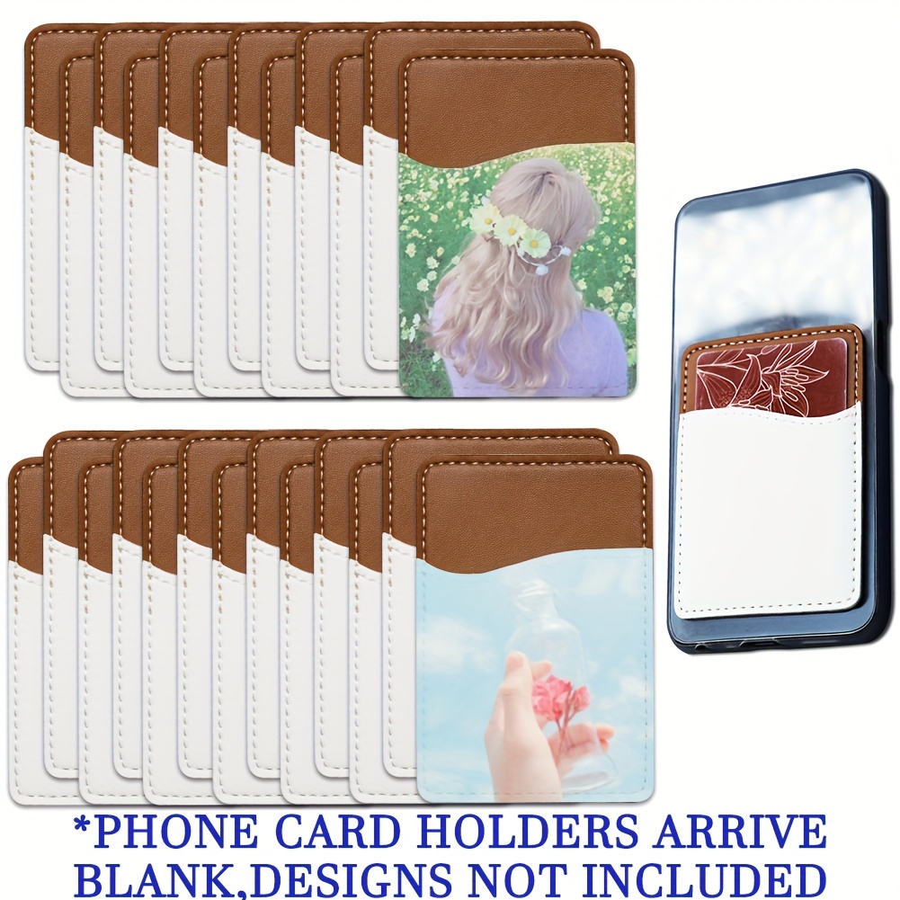 

25pcs Manchons de Portefeuille en Similicuir pour Téléphone à Sublimation DIY - Porte-Cartes Personnalisables pour iPhone & Android, Cadeau Idéal pour Anniversaires, Noël & Plus