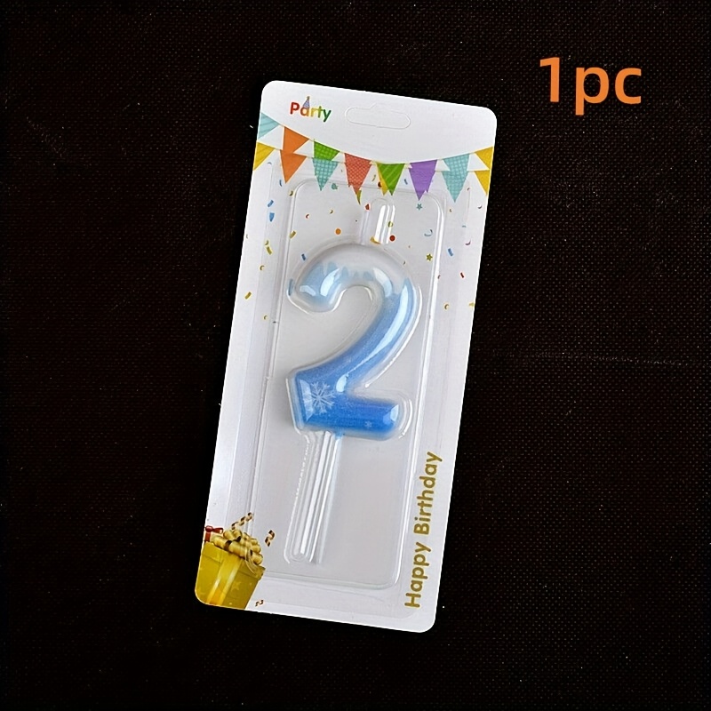 Christmas Themed Snowflake Birthday Candle Numbers 0-9, Christmas Decorative Ornament
