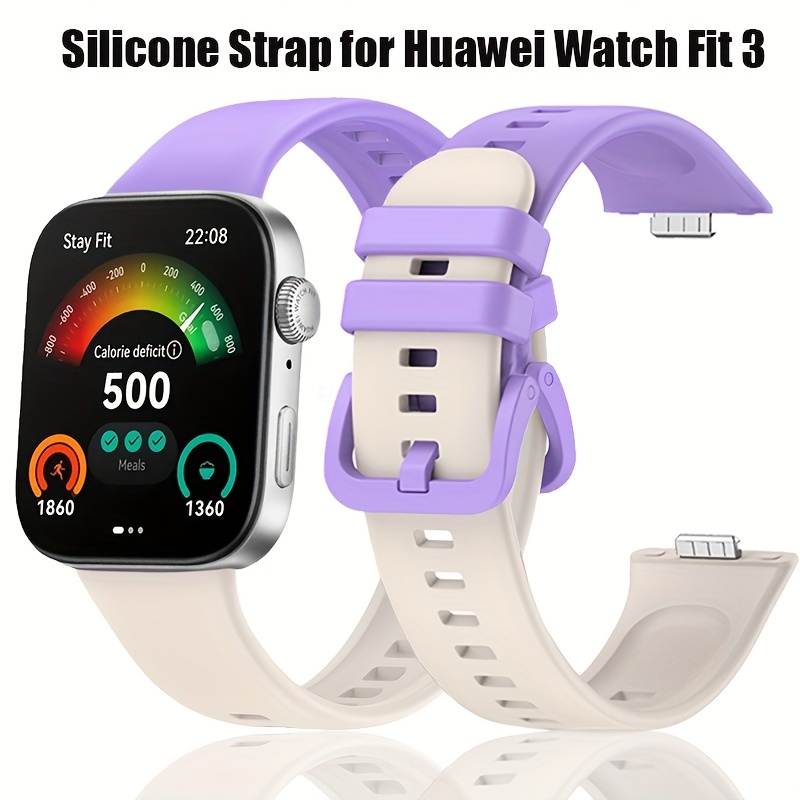 

Silicone Replacement Strap For Fit 3 - Adjustable Dual Buckle Wristband, Comfortable Fit, Durable Accessory
