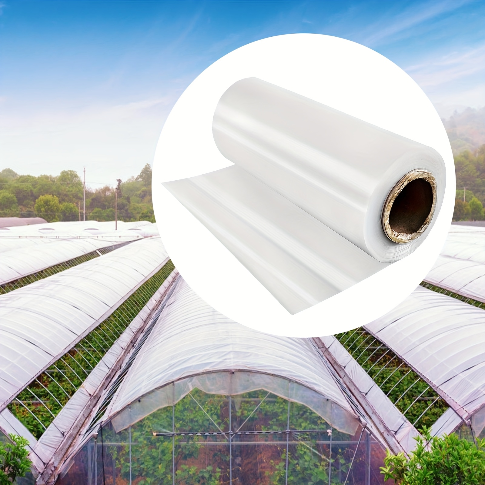 

Vevor Greenhouse Film 24 X 50 Ft, Greenhouse Polyethylene Film 6 Mil Thickness, Greenhouse Plastic Greenhouse Clear Plastic Film Uv Resistant, Polyethylene Film Warming, Strength