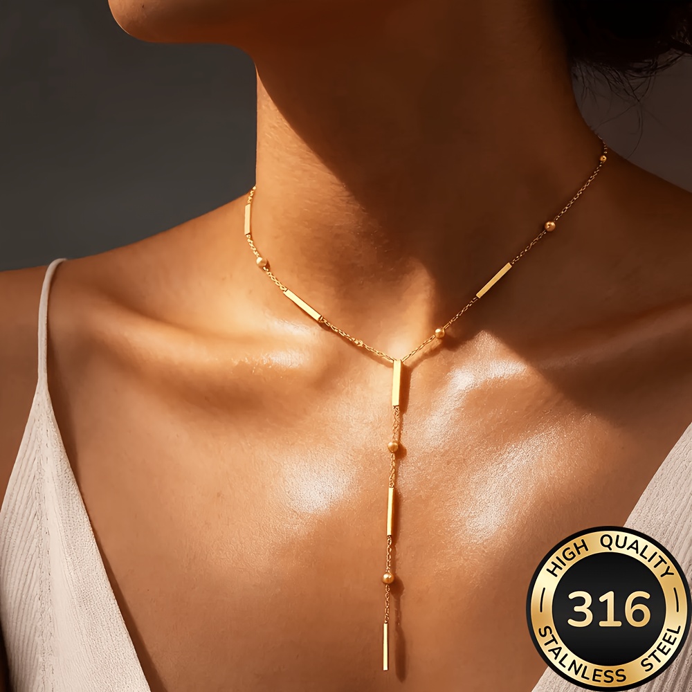 Women's High-Quality Stainless Steel Stacked Necklace, Everyday Elegance