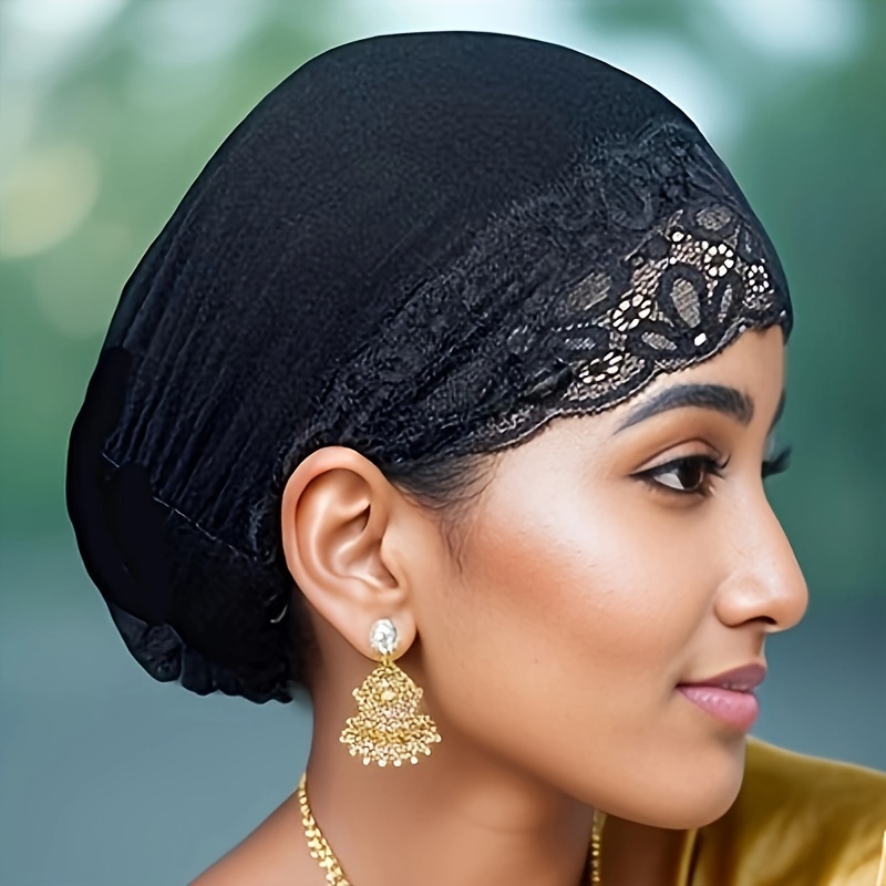 

Elegant Women's Modal Lace-trimmed - Stretchable, Soft & Breathable Headscarf For Ramadan | Perfect For Casual Attire