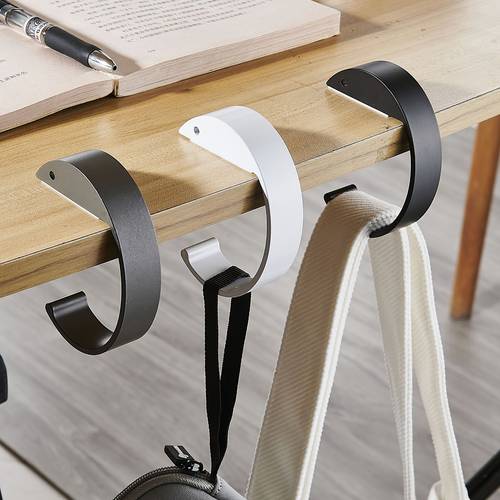 2 black high strength alloy foldable c shape for table heavy duty handbag purse holder for heavy items