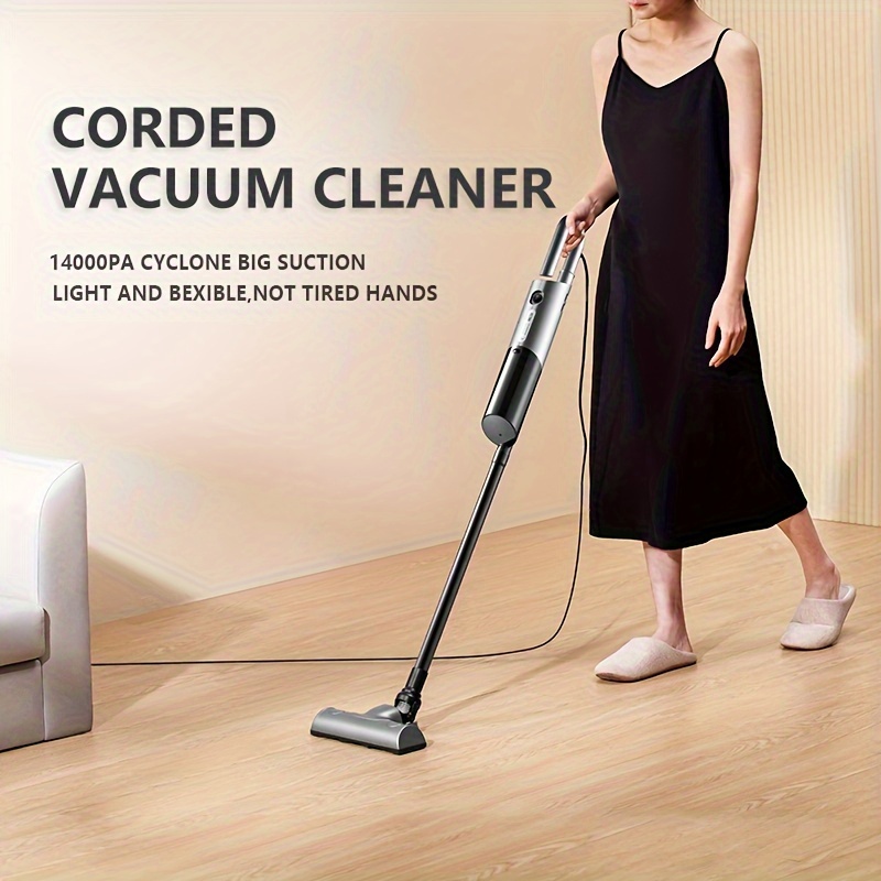 

2 In 1 Wired Household Handheld Strong Suction Portable Light Weight Vacuum Cleaner With Anti-tangle Brush For Hardwood Floor Carpet Pet Hair