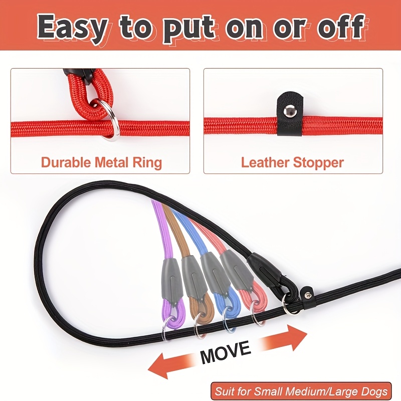 5pcs Heavy-Duty Nylon Dog Training Leash Set