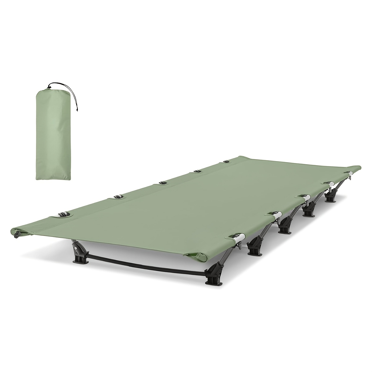 Outdoor Folding Bed, Cot, Outdoor Compact Tent Bed, Outdoor Camping Bedding, Side For Small Items, Portable For Travel, Suitable For Camping Trips, Backpacking And Hiking