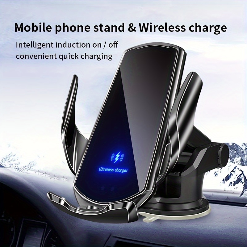 

15w Fast Wireless Car Charger With Auto Mount - Phone Holder And Charging Stand For Iphone 15/14/13, S23/s22, And For Xiaomi