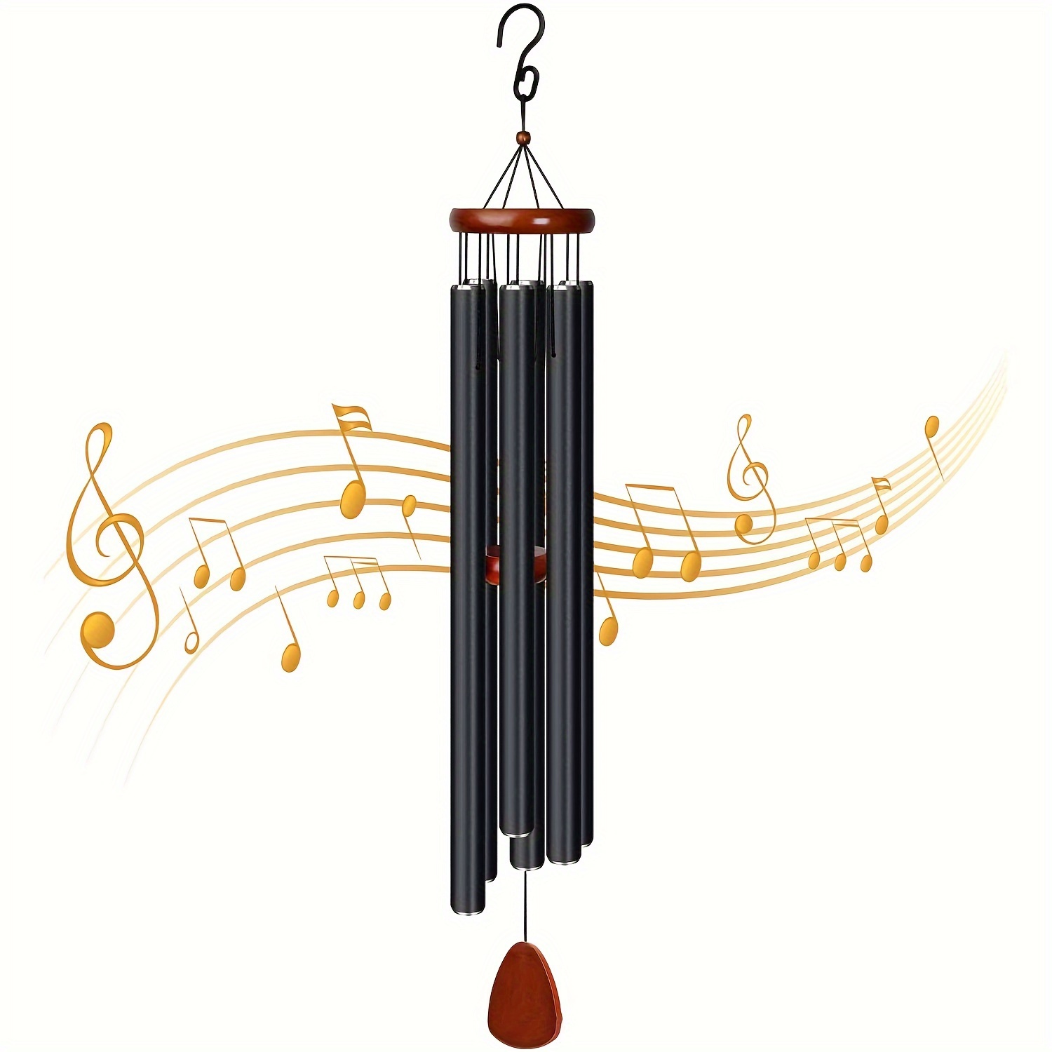 

41 Inch Large Outdoor Wind Chimes: High-quality Material, Strong And Wear-resistant, 6 Tuned Tubes For Relaxing Melodies - Perfect For Garden Decoration Or As A Memorial Gift