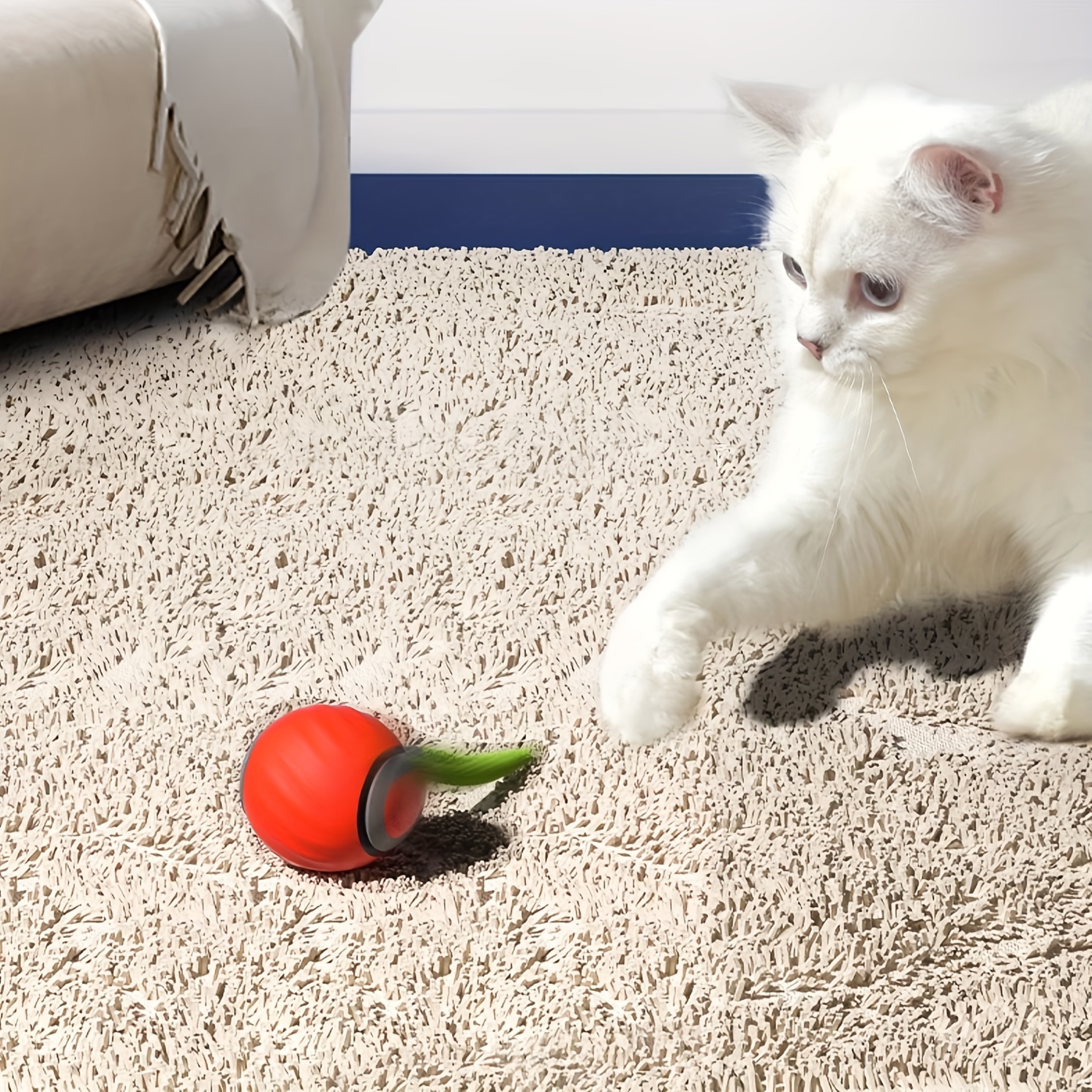 

Petgrav Cat Toy Teaser - Usb Rechargeable , Striped , All Breeds, & Accessory