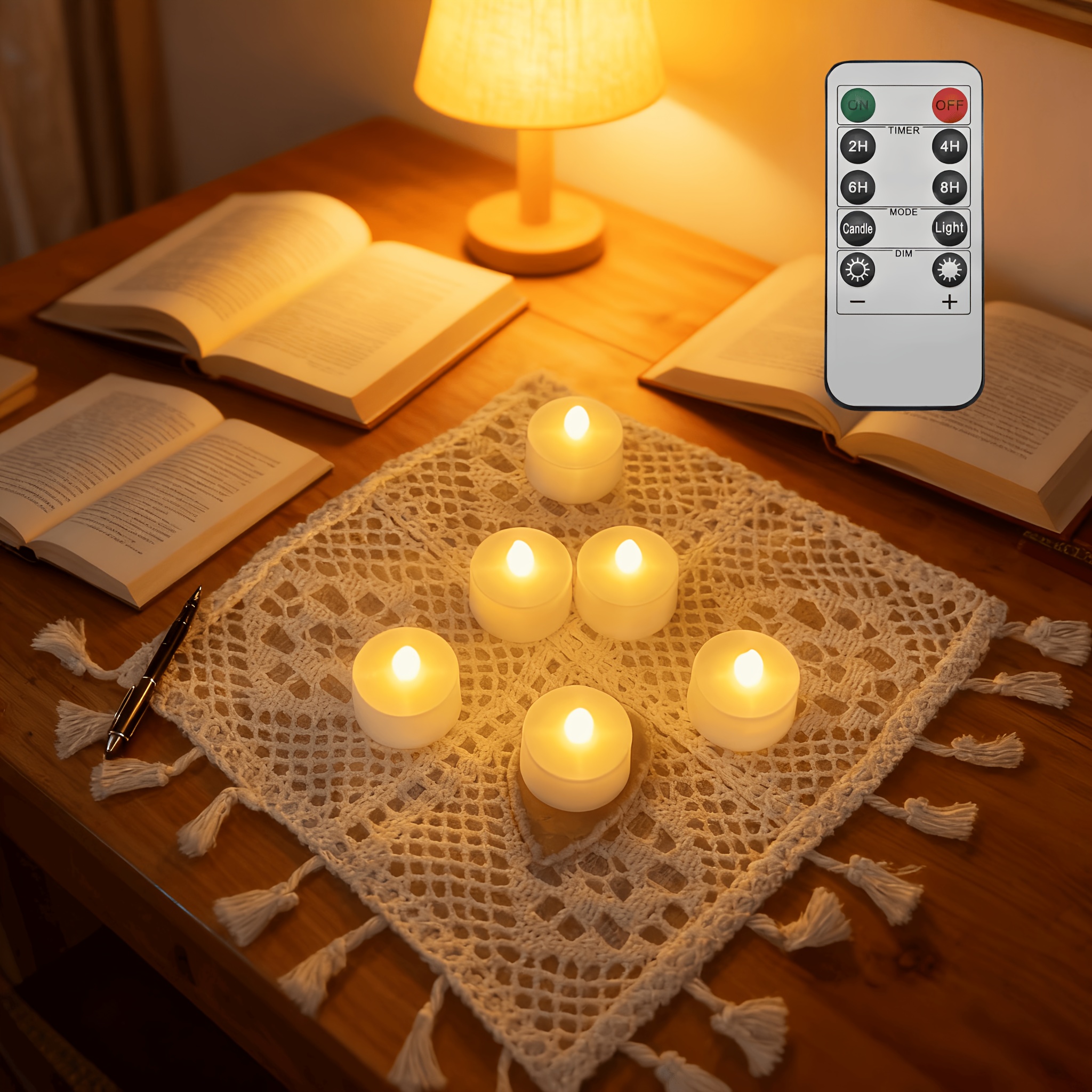 Rechargeable Tea Light Candles With Remtoe Control