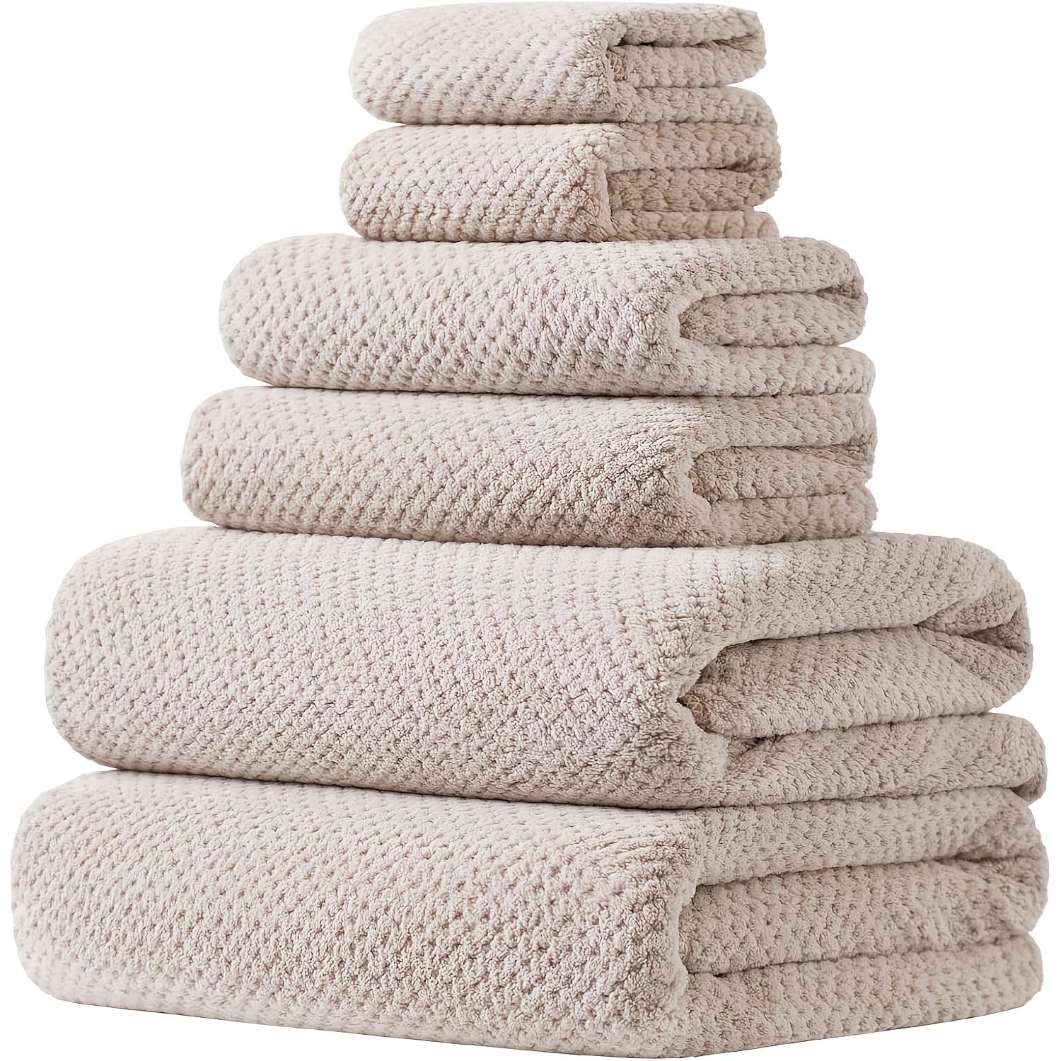 TEMU Set Of 6 Extra- Bath Sheets Measuring 70Ã140 Cm/30Ã60 Inches, Made From Luxurious, , Lightweight Microfiber That Dries Quickly, Suitable For Me