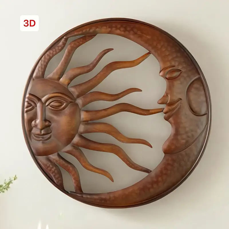 Yiida Décoration murale en métal - Motif visage de soleil coloré - Décoration murale de jardin - Décoration murale en métal pour l'intérieur et l' extérieur - Décoration murale à suspendre Yiida Décoration murale en métal - Motif visage de soleil coloré - Décoration murale de jardin - Décoration murale en métal pour l'intérieur et l' extérieur - Décoration murale à suspendre