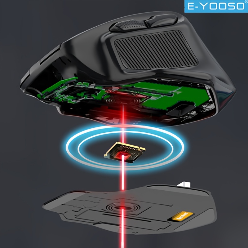 E-YOOSO 1pc X-31 USB 2.4G Wireless Gaming Large Mouse for Big Hands PAW3212 5 Buttons for Gamer Mice Computer Laptop PC