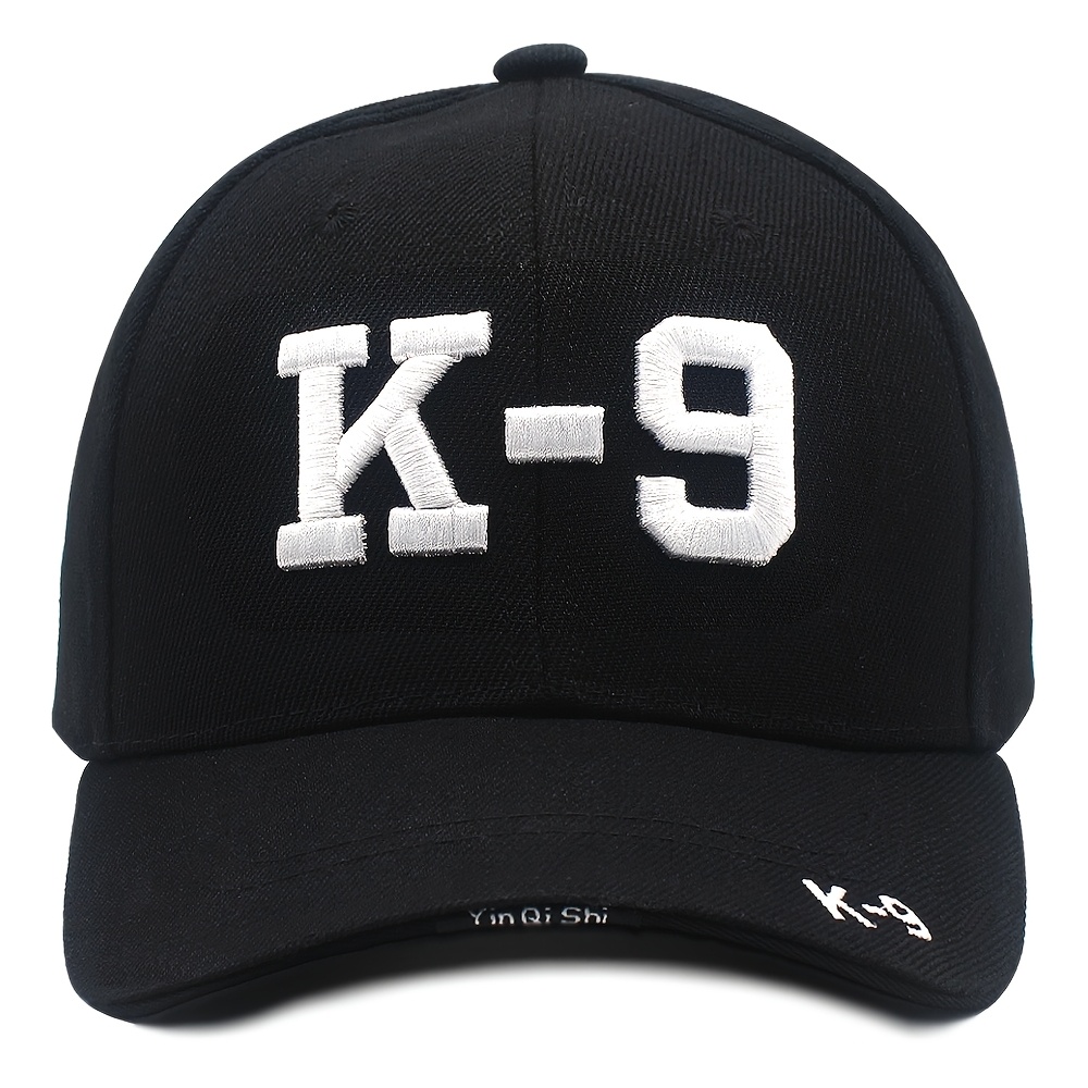 

Classic Baseball Cap With 3d Embroidered K- - Adjustable, Lightweight Dad Hat In All Black