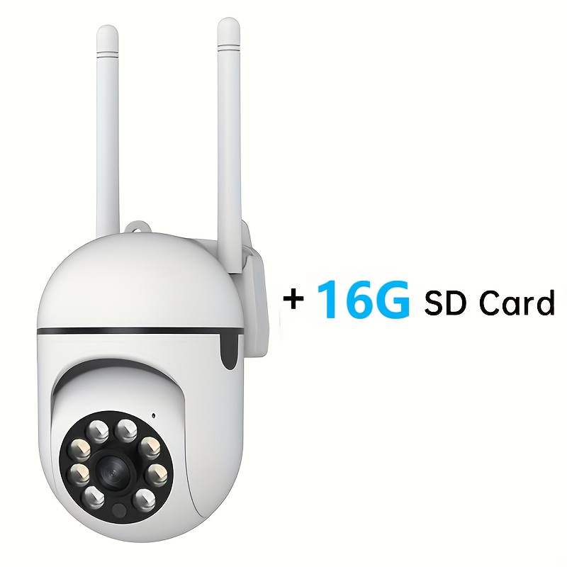 1pc Cámara WiFi Inalámbrica de Visión Nocturna a Todo Color | 1080P Full HD, Doble Uso Interior/Exterior, Audio Bidireccional, Tecnología PTZ, Seguridad para el Hogar Inteligente, Seguimiento de Movimiento, Adecuada para el Monitoreo de Ancianos y Mascotas, Para Colgar en la Pared, No - Imagen 8