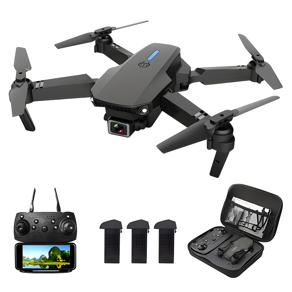 

1pc 4k Hd Camera Wifi Fpv Drone, Dual Camera Quadcopter With Radio Communication, Usb Charging, Rechargeable Battery, 1800mah, 2.78m/, 150m & Control Range