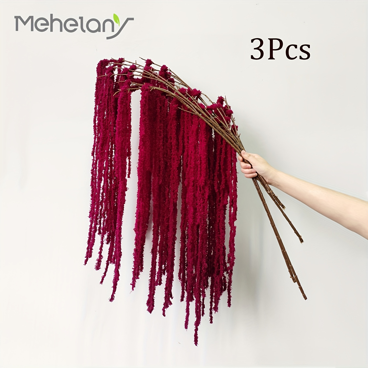 Image of 1/3pcs Artificial Amaranthu 26.77in Faux Lover Tears Fake Hanging For Wedding Arrangement Vase Bouquet Wall Decoration Home Office Wedding Decor Party Christmas Halloween (green
