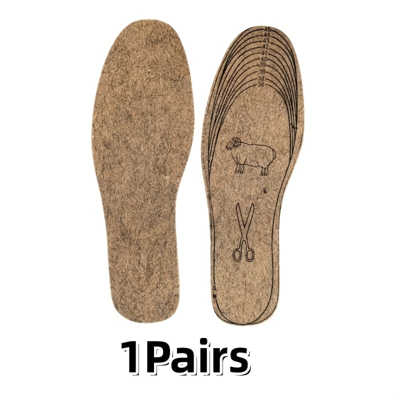 TEMU A Set Of Thick Felt Insoles Provide Warmth And Cushioning, Are Designed To Stress, And Various Types Of Shoes