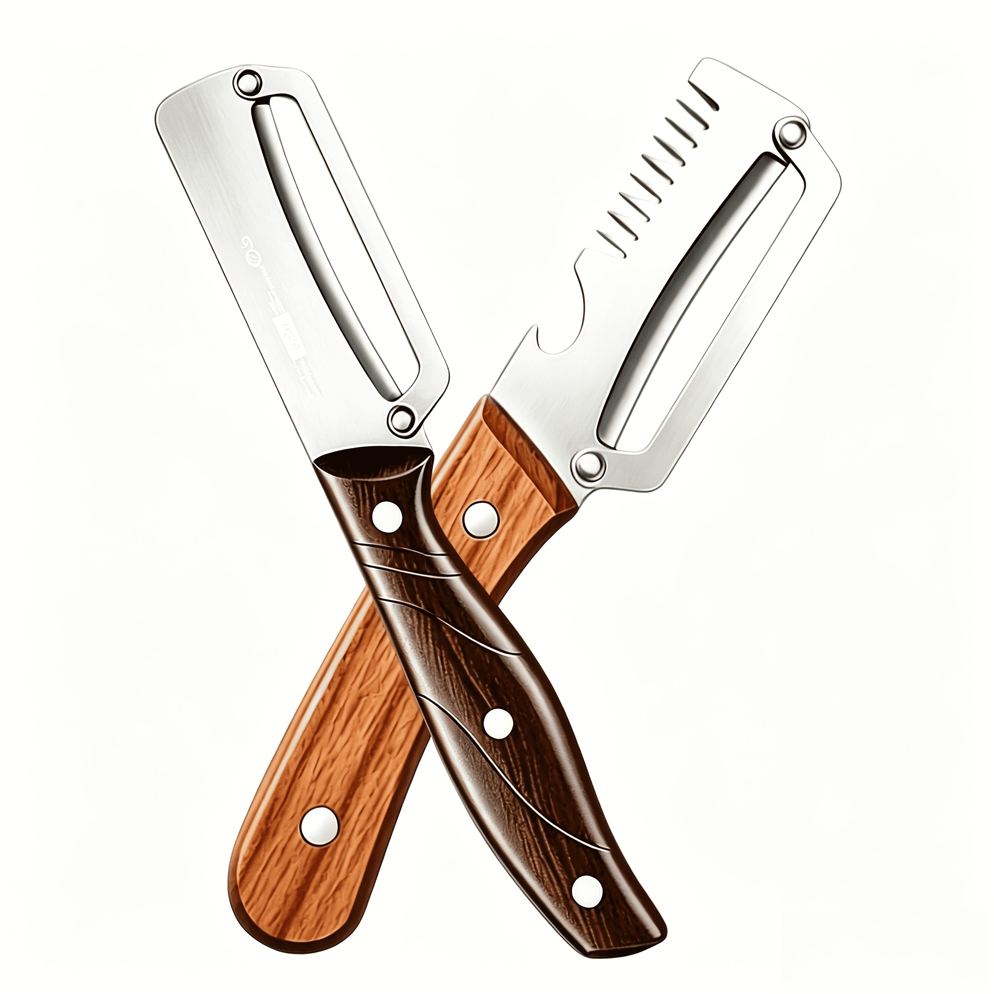TEMU Multi-functional Scallion Slicer Bottle Opener Peeler And Wavy Handle Peeler 2pcs Set Fruit And Vegetable Grater Home Fruit Knife Restaurant